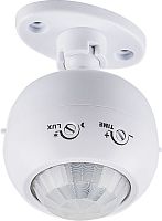 Датчик движения накладной Feron SEN16/ES-P27A  220В 1,2КВт 8м 360° IP20 Круг белый картинка 